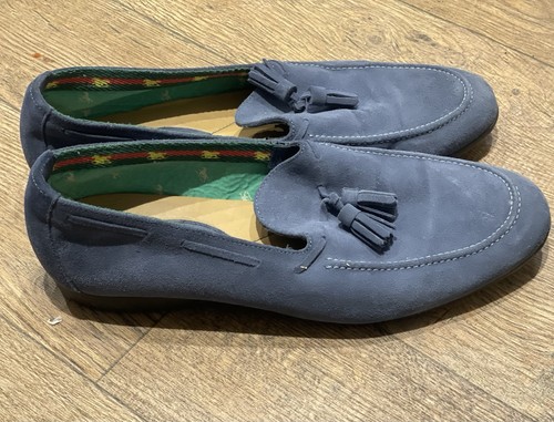 Trotters navy suede - trotters, tassel