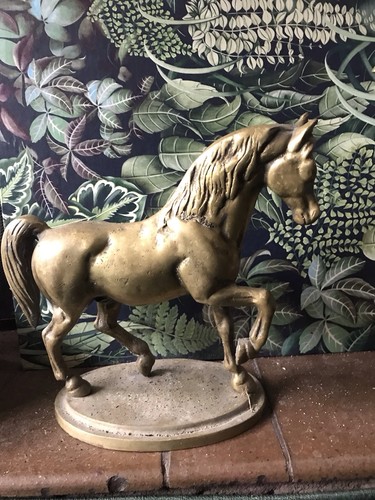 Heavy solid brass horse statue - solid,