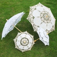 Vintage Lace Umbrellas Wedding Parasol Umbrella Fan Bridal Party Decor Props
