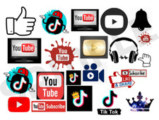 TIK TOK YOUTUBE  edible Cake