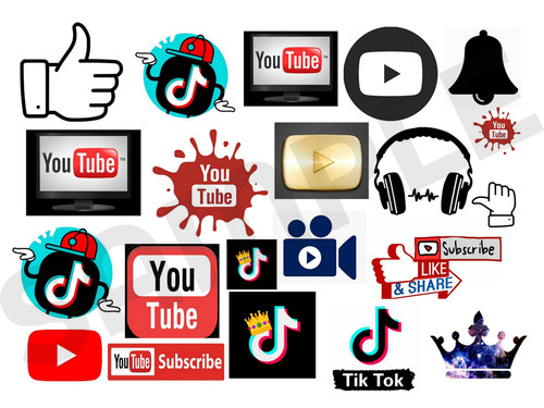 Tik tok youtube edible - tik, cake
