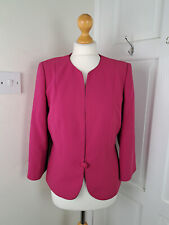 JACQUES VERT Pink 1 Button Occasion Jacket Size 12 Formal