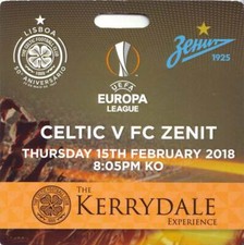 Ticket CELTIC FC (Glasgow, Scotland) - ZENIT Saint Petersburg Russia, 15.02.2018
