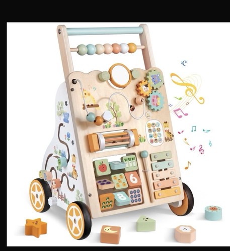 Wooden baby walker push - –,