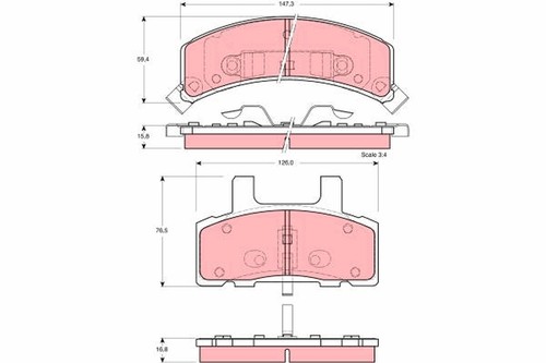 Front trw gdb1273 brake - trw-oe,