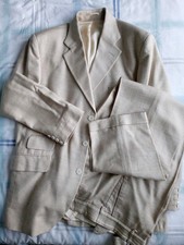 Pakeman Catto Carter Shantung Silk Suit 44R / 40R Champagne Wedding Suit