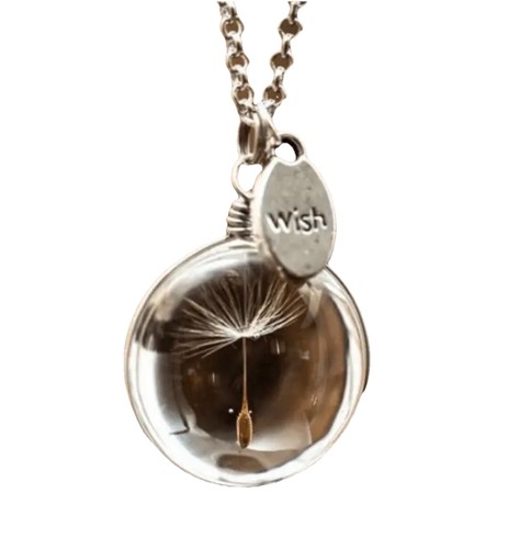 Dandelion wish pendant - dandelion,