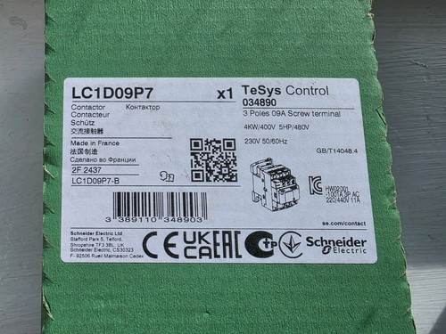 Schneider contactor lc1d09p7 - schneider,
