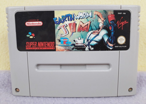 Super nintendo snes earthworm - super,