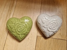 Set Of 2 Hanging Heart Ornaments Cute Wall Plaque Plaques Decorations