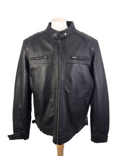 Real Leather Men's Full Zip D1