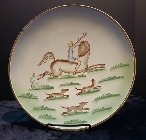 Vintage portugal plate unicorn - vintage,