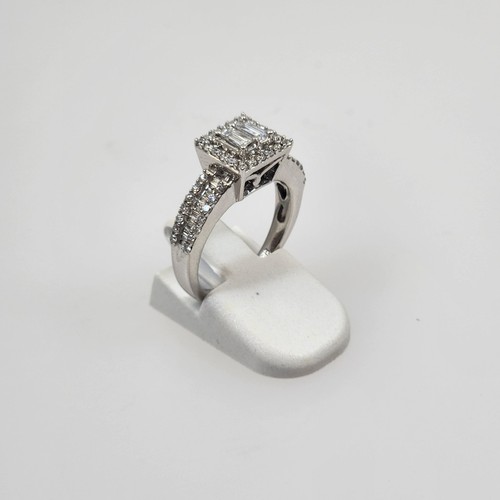 14ct white gold diamond - white,