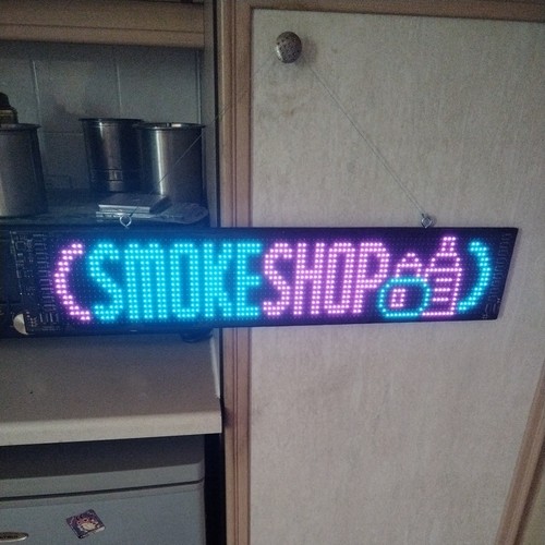 Colour led moving text - colour, message