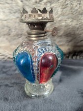 Vintage Singing Bird Brand Multi-colored Mini oil lamp MYS4