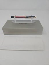 Pelikan M400 Black And Red Stripe Piston Fountain Pen Medium 14ct Gold Nib