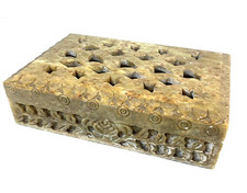 Vintage Soapstone Carved Box