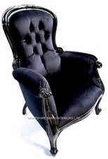 BLACK BEAUTY ARM CHAIR VELVET