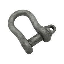  Large Bow Shackle With Screw Pin 2.75 Ton Galvanised - Lifting Towing BS3032