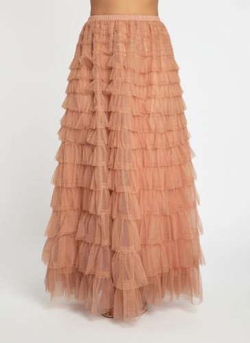 Layered skirt midi maxi - skirt, /