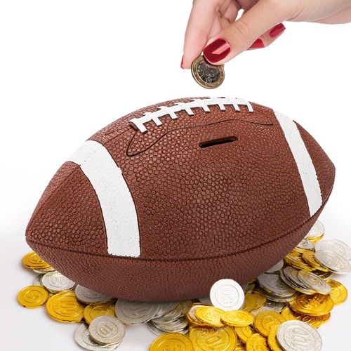 Football piggy bank - 11",