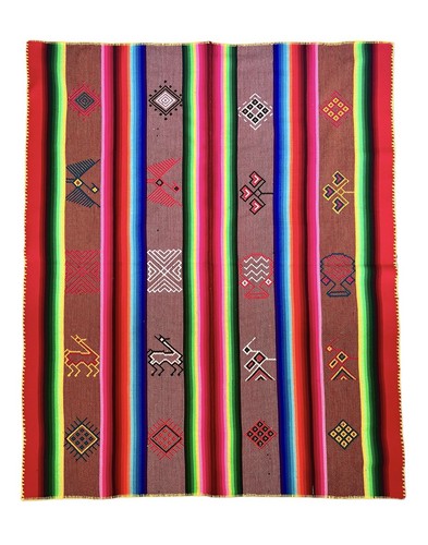 Handwoven peruvian wool rug - peruvian,