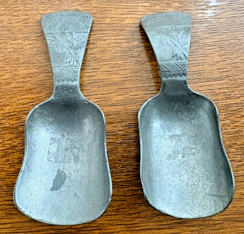 Vintage pair pewter - style, tea