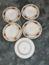 H&K TUNSTALL 5 Dishes With Floral Edgings