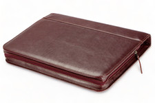 A4 Zipped Conference Folder Real Leather Business Folder Document 19 BL 0-2