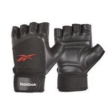 Reebok Weight Lifting Gloves Heavy Duty Padded PU Leather Gym Workout Wrist Wrap