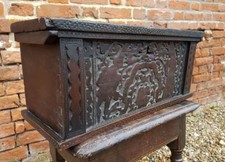 16th Century Italian Antique Cypress Wood Pen-Work Box, Circa 1580