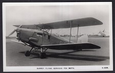 C1928-30 RPPC SURREY FLYING SERVICES -- FOX MOTH