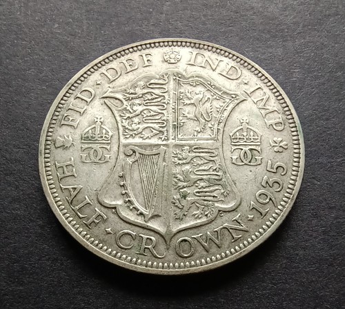 1935 half crown silver - half,