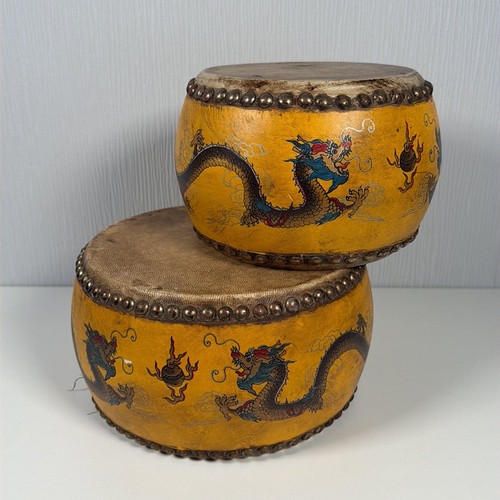 Vintage chinese folk drums - chinese,