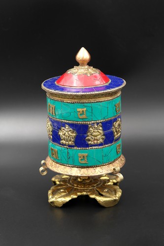 Table top prayer wheel with - prayer,