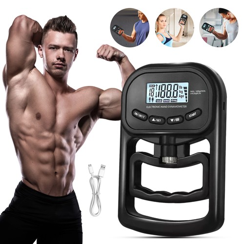 Hand dynamometer 396lbs 180kg - hand, 396lbs/180kg