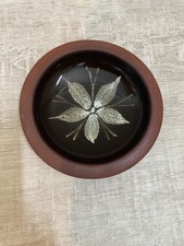 TENBY STUDIO POTTERY WALES   1960s Flower Glazed Terracotta