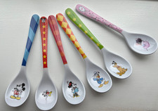 Six Disney small spoons children baby colourful melamine