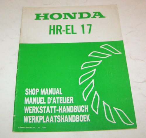 Workshop manual honda lawn - manual,
