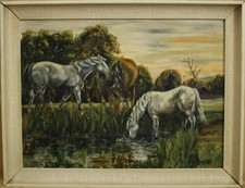 Oil on board by John Munnings