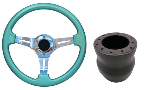 Mint green chrome - chrome, steering