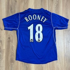 Vintage Puma Everton 2002/03 Rooney #18 Home Shirt Mens XL