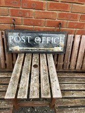 Antique Double Sided Post Office Enamel Sign