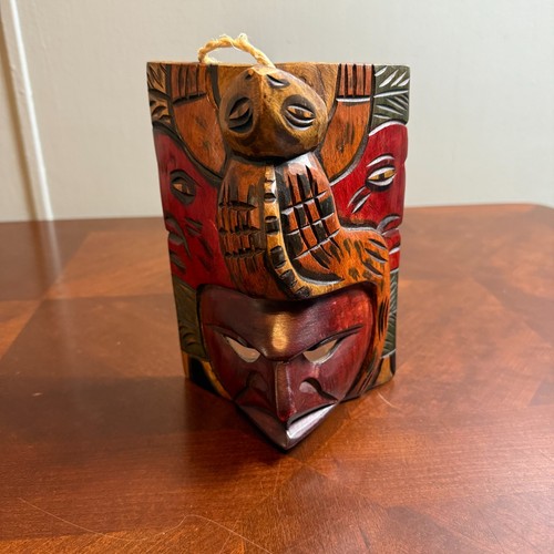 Hand carved wooden - wooden, mask