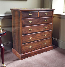 Large Edwardian Walnut Chest