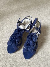 Sandals. Caprice Blue Suede