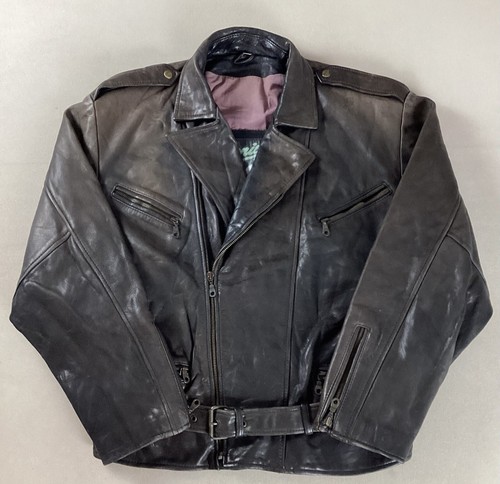 Vintage heavy leather biker - heavy,