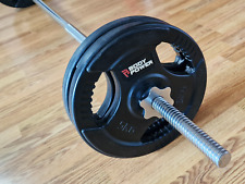 Barbell 1” inch Spinlock Weight Lifting Bar 6ft & 4x 5kg Body Power Plates