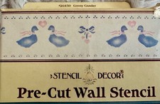 PRE-CUT WALL STENCILS GEESE AND HEARTS IN GREAT CONDITION