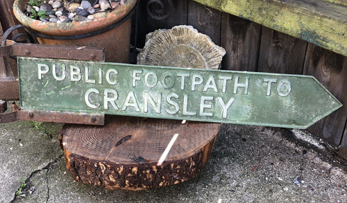 Public footpath sign - , vintage